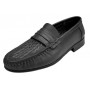 Mocasini barbatesti din piele naturala de culoare neagra GKR15N
